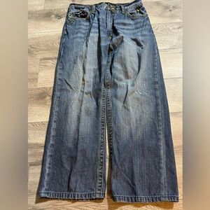 Akademiks Men’s Vintage Jeans Hip Hop Streetwear Size 34-(Measures a Men’s 30)